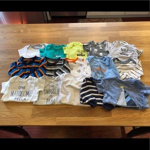 Infant bundle of 15 tops. Sizes 3-6 months.